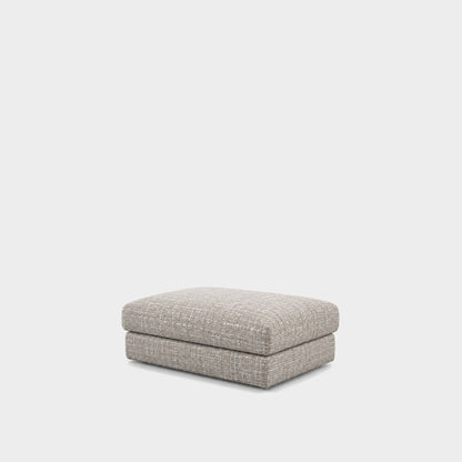 Katrine large square fabric ottoman – Field Herb
