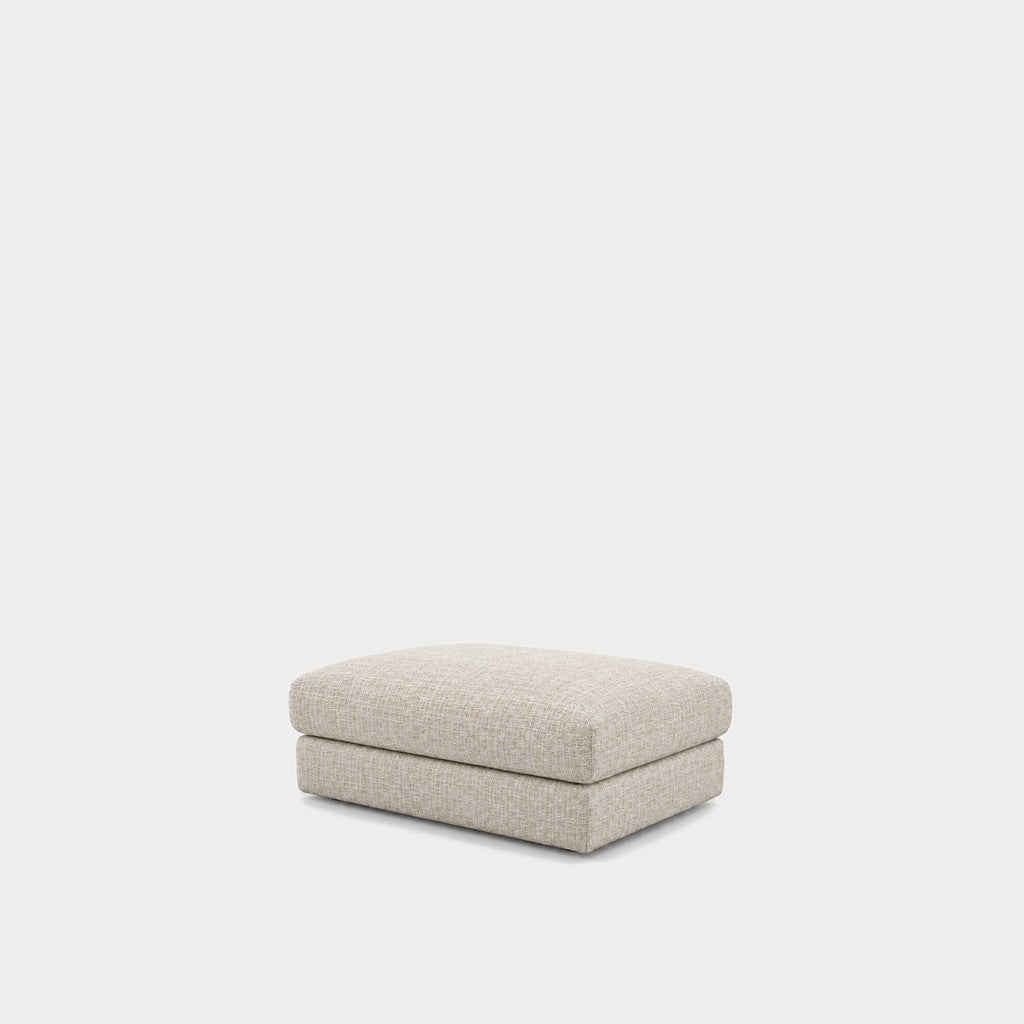 Katrine large square fabric ottoman – Field Natural