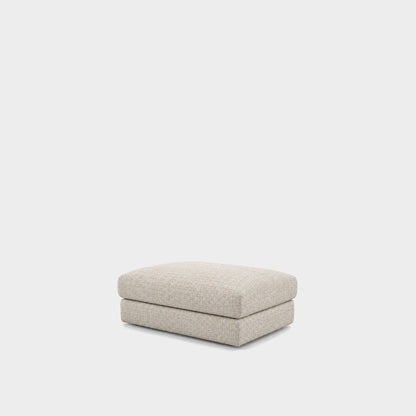 Katrine large square fabric ottoman – Field Natural
