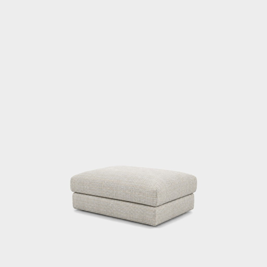 Katrine large square fabric ottoman – Field Shell