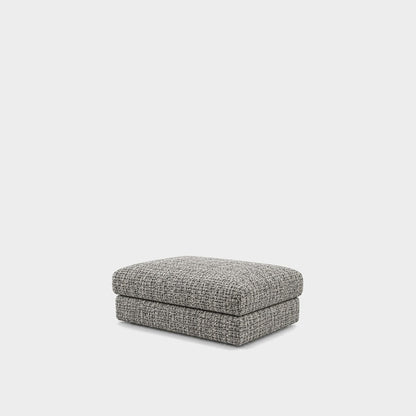 Katrine large square fabric ottoman – Field Slate