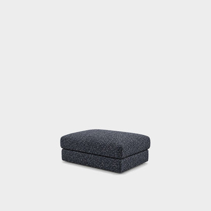 Katrine large square fabric ottoman – Fig Indigo