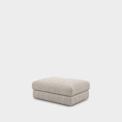 Katrine large square fabric ottoman – Leigh Natural