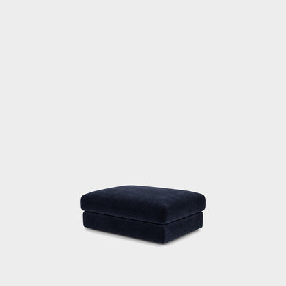 Katrine large square fabric ottoman – Meg Indigo