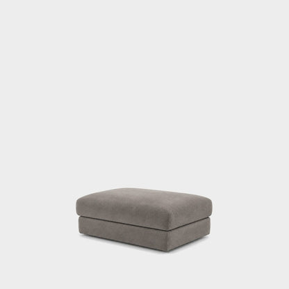 Katrine large square fabric ottoman – Meg Mist Grey