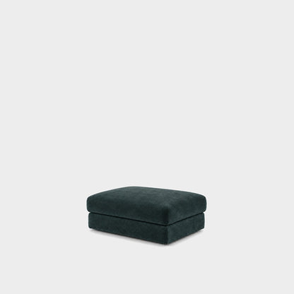 Katrine large square fabric ottoman – Meg Teal