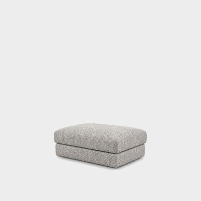 Katrine large square fabric ottoman – Noha Mist