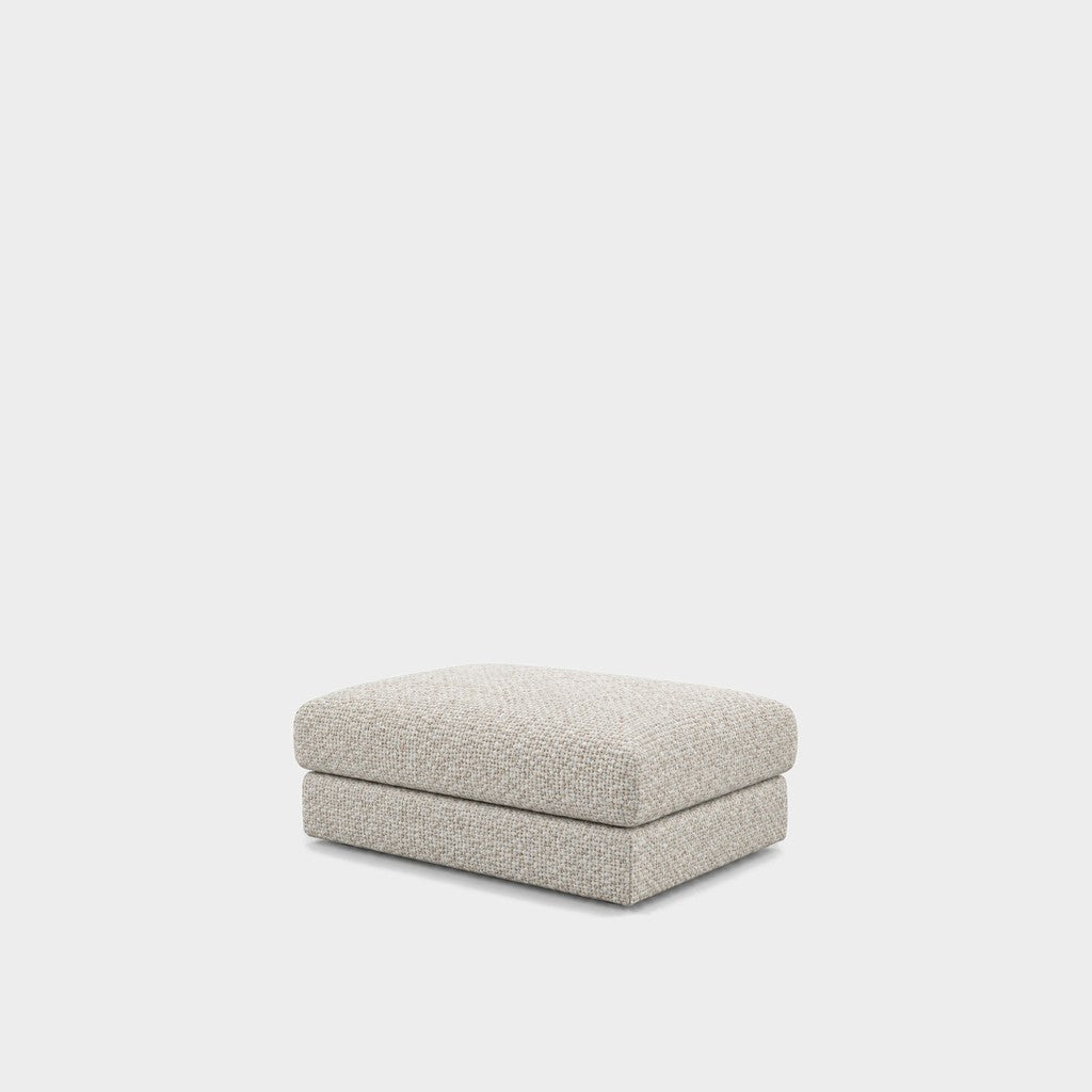Katrine large square fabric ottoman – Noha Natural