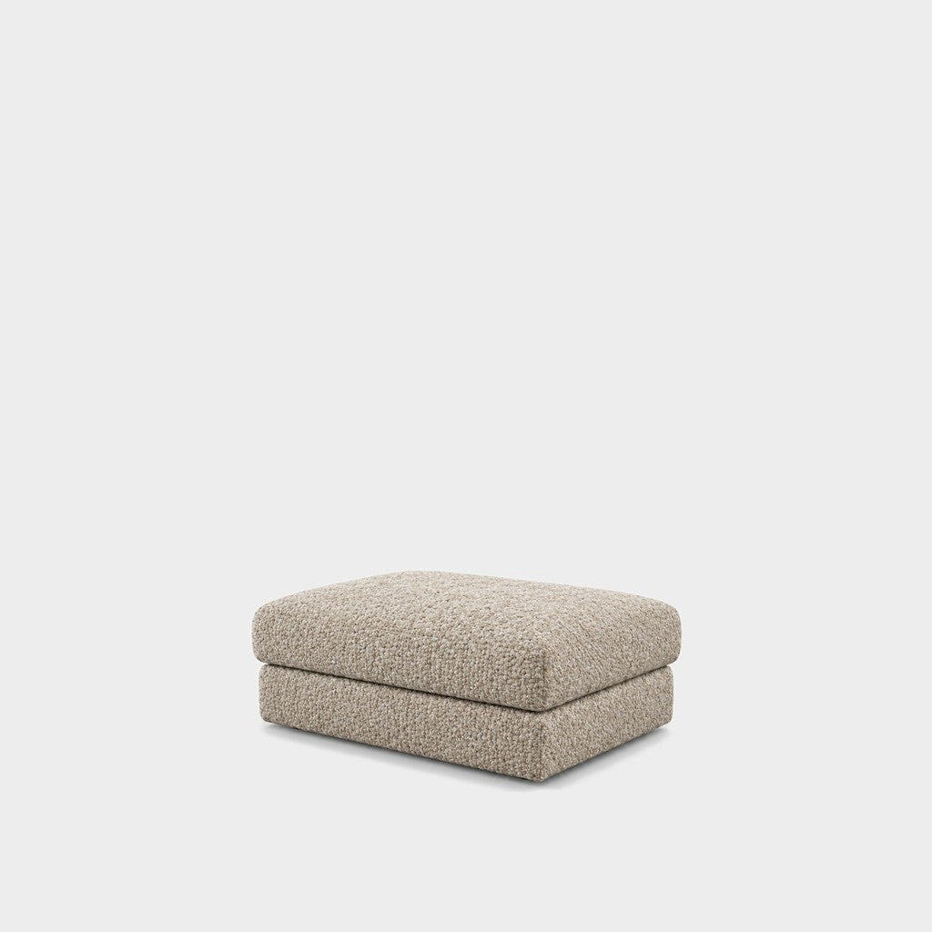 Katrine large square fabric ottoman – Rhythm Beige