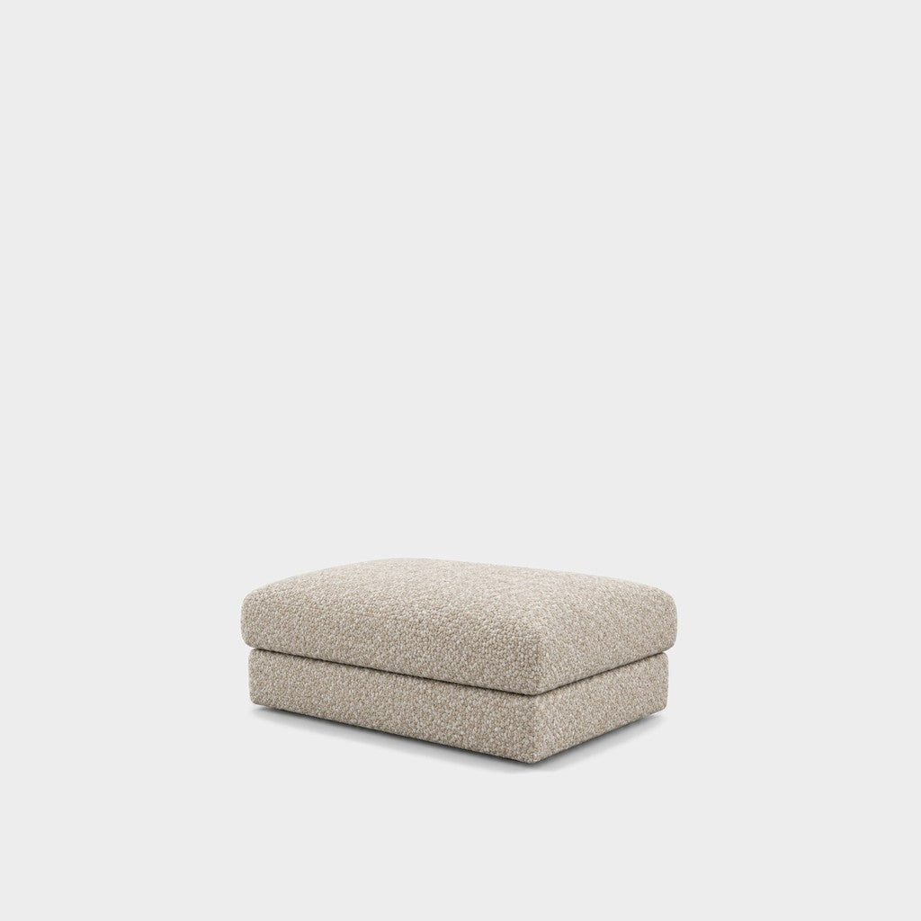 Katrine large square fabric ottoman – Vista Bone