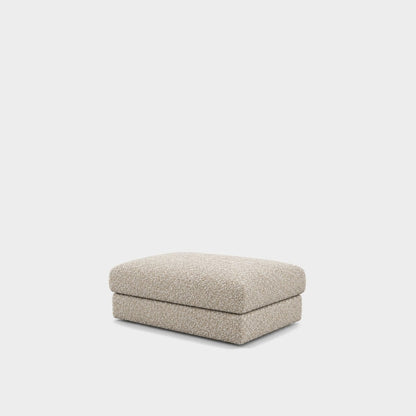Katrine large square fabric ottoman – Vista Bone
