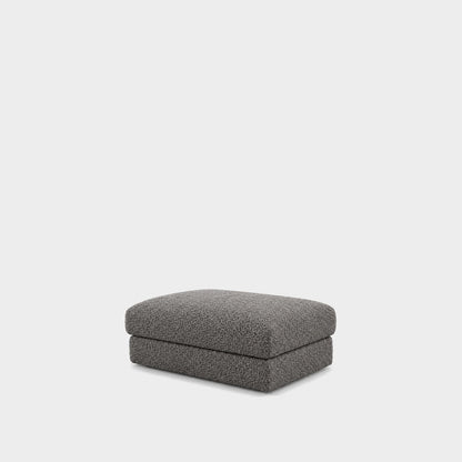 Katrine large square fabric ottoman – Vista Charcoal