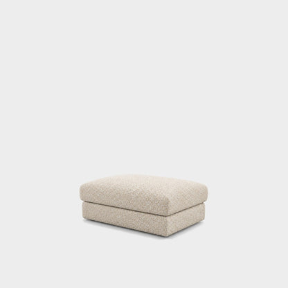 Katrine large square fabric ottoman – Vista Cream