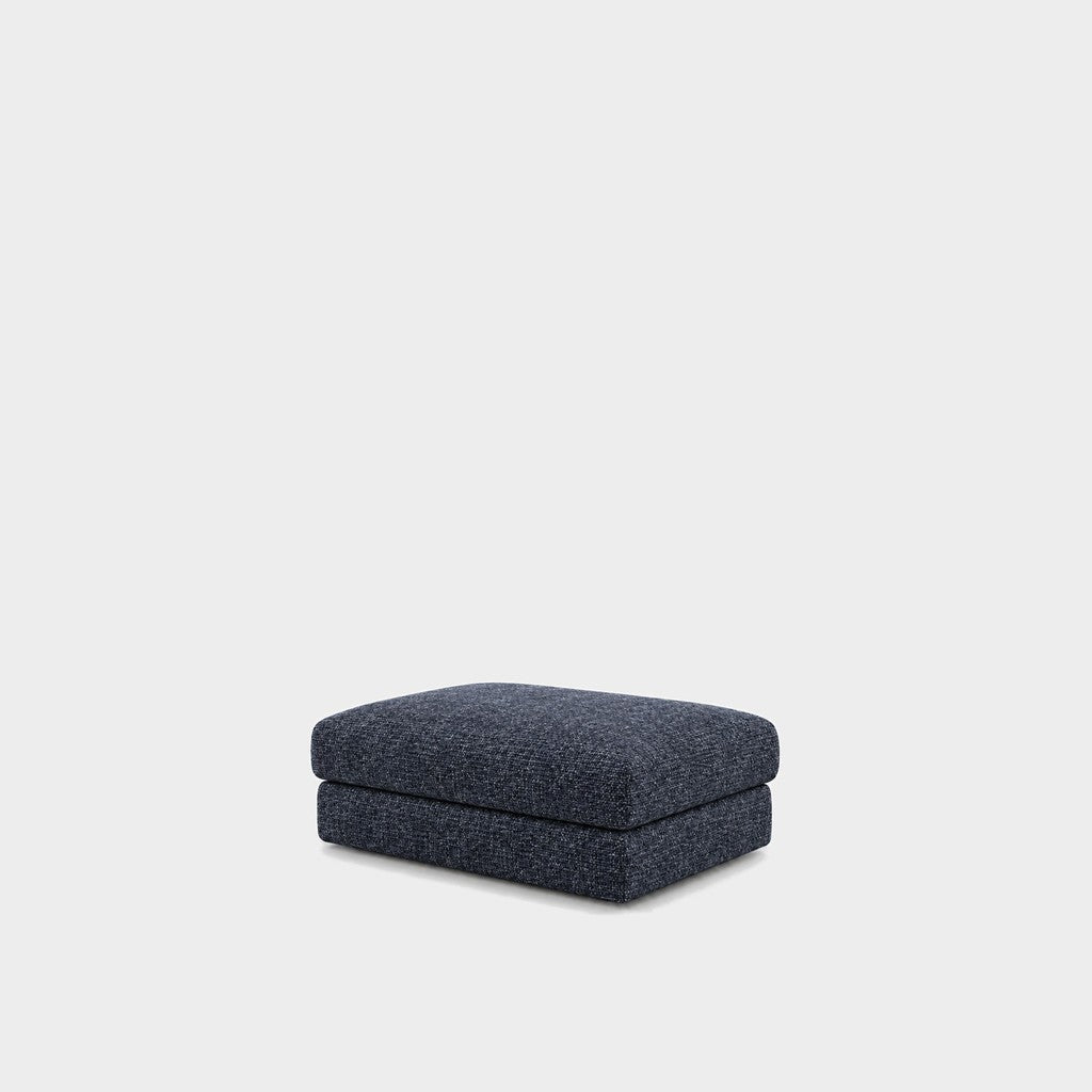 Katrine large square fabric ottoman – Wandy Indigo