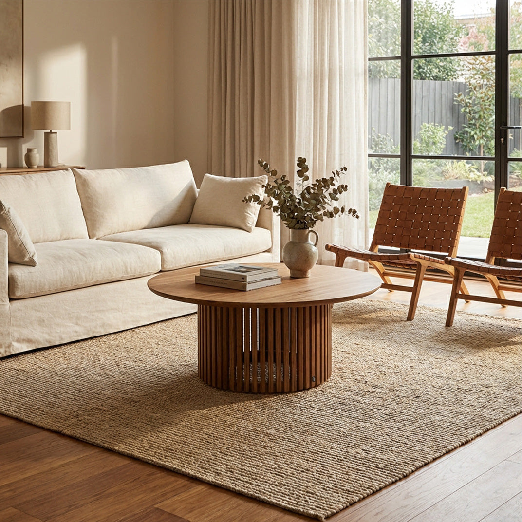 Teak Wood Round Coffee Table