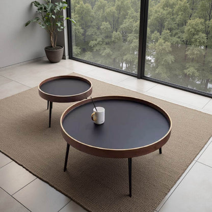  Round Black Walnut Coffee Table