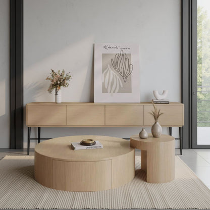 Nordic Wabi-Sabi Style Round Coffee Table