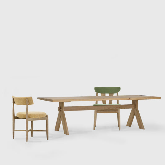 Magnus Smoked Grey Wood Dining Table Set