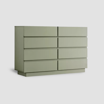 Green Solid Wood Cream Cabinet