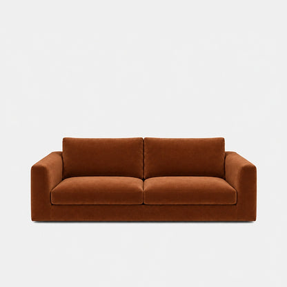 Katrine 2-seater fabric sofa in Meg Caramel