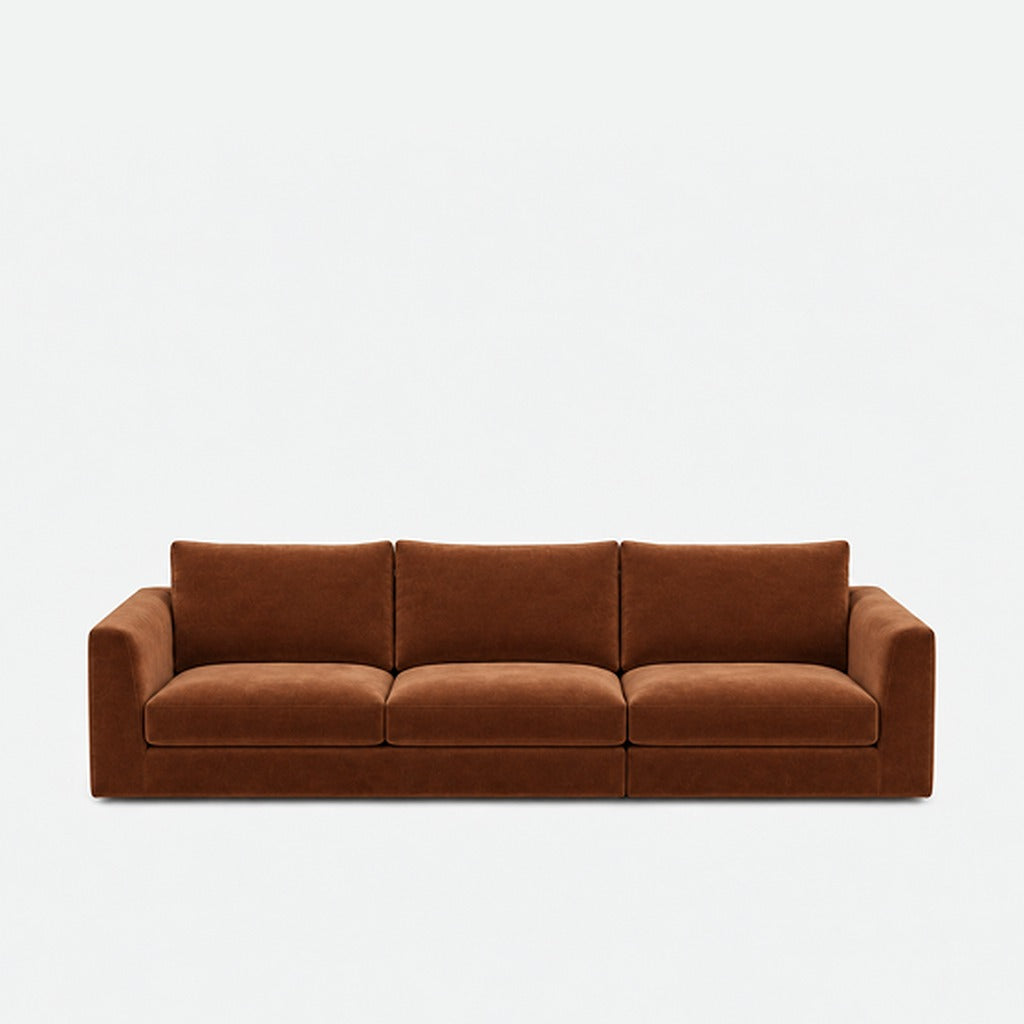 Katrine fabric 3 seater sofa – Meg Caramel