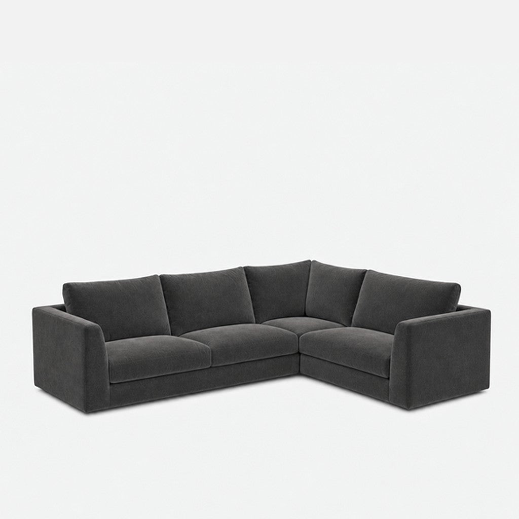 Katrine modular corner sofa fabric L-shape – Meg Charcoal
