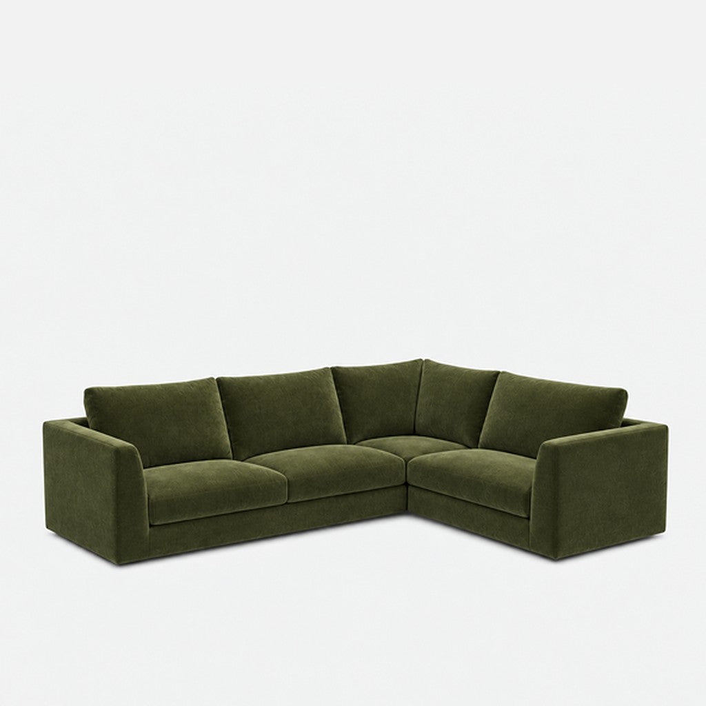 Katrine modular corner sofa fabric L-shape – Meg Emerald