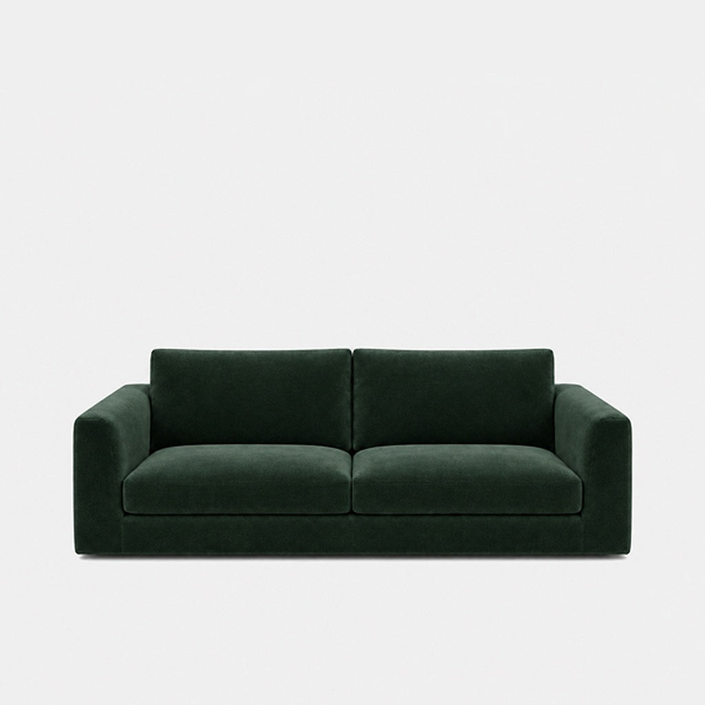Katrine 2-seater fabric sofa in Meg Forest Green