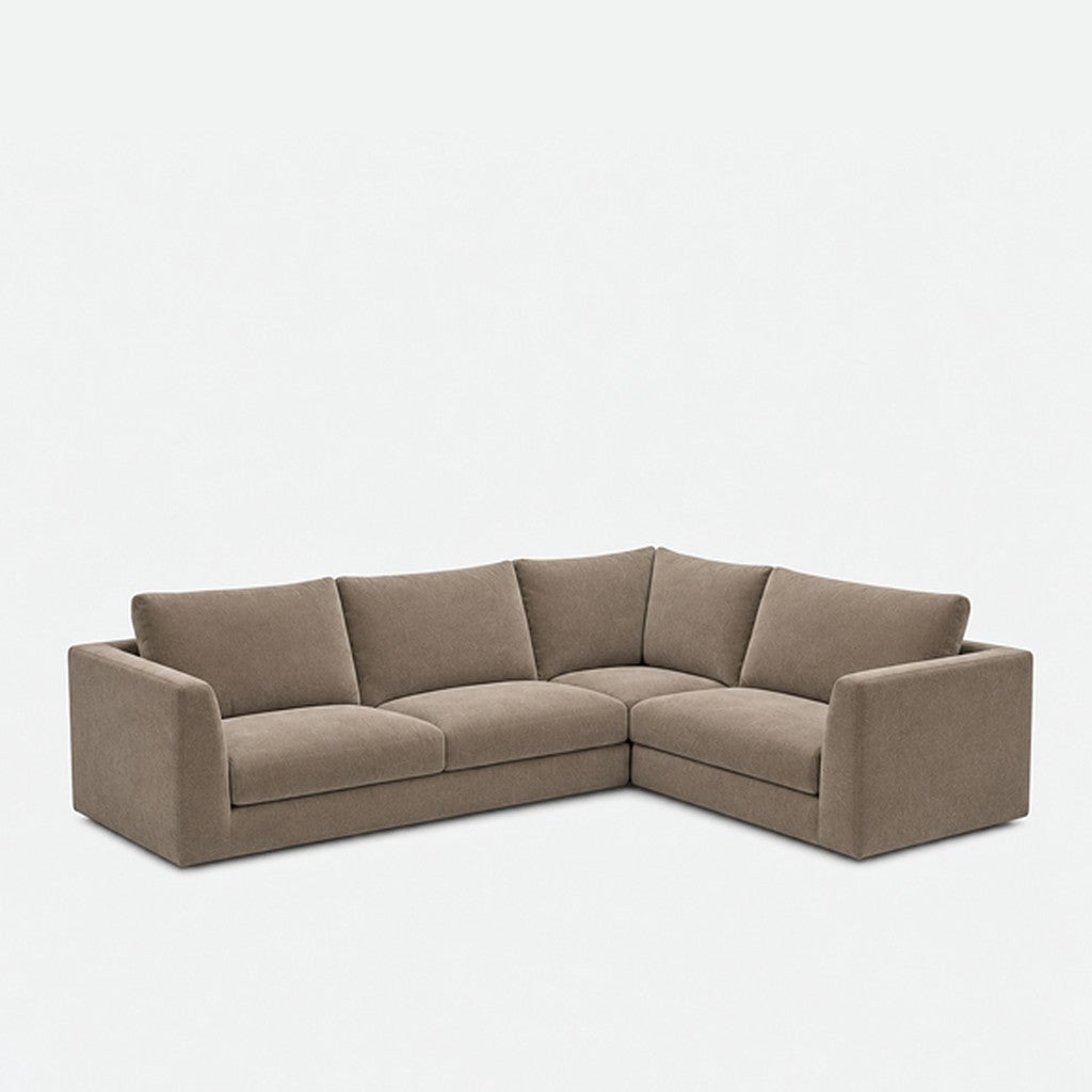 Katrine modular corner sofa fabric L-shape – Meg Khaki