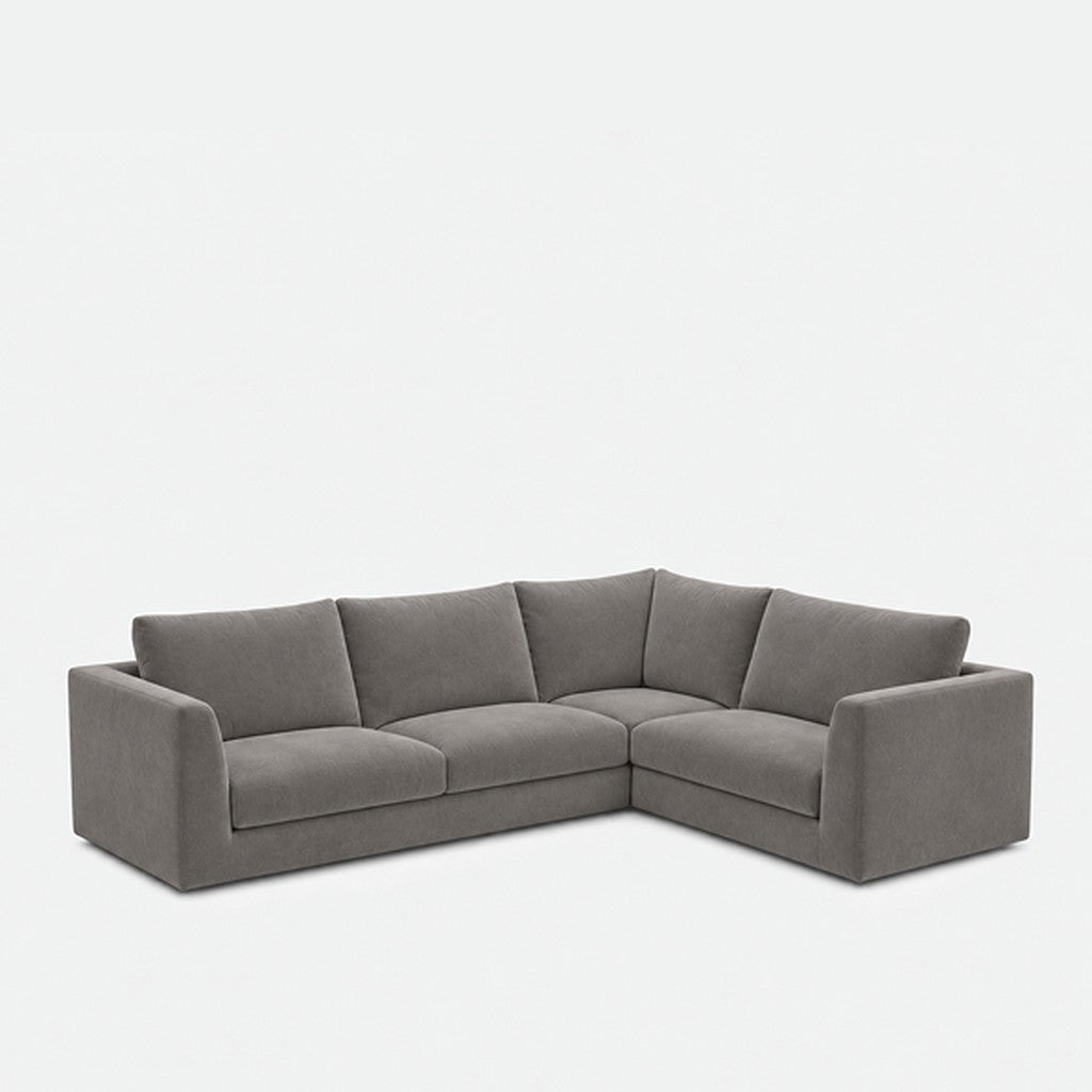 Katrine modular corner sofa fabric L-shape – Meg Mist Grey