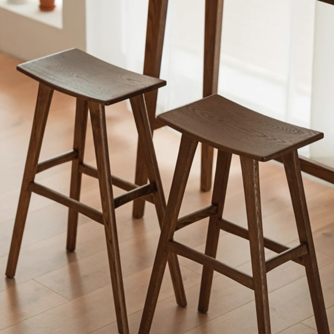 Walnut Solid Wood Bar Stool