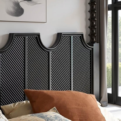 French Style Solid Wood Retro Bed