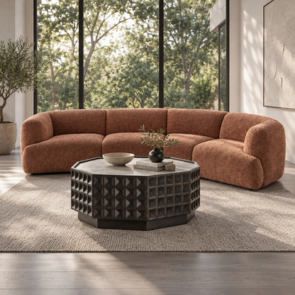 Petra Curved 4-Seater Modular Sofa