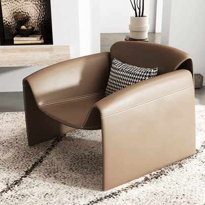 Brown M-Shaped Designer Chair