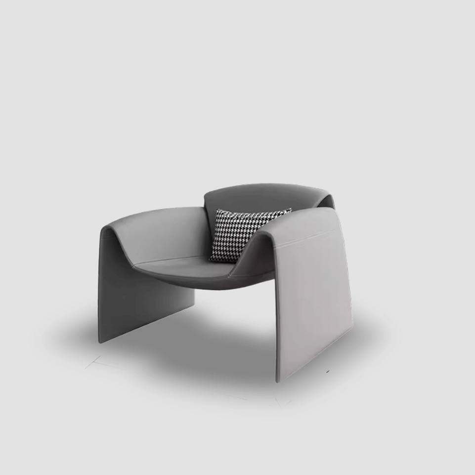 Grey M-Shaped Designer Chair