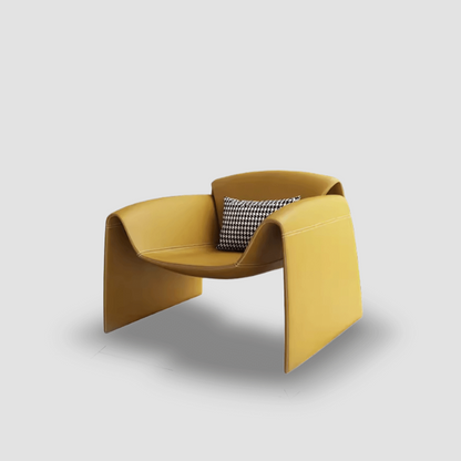 Yellow M-Shaped Designer Chair