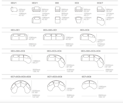 Vilde Curved Cloud Sectional Sofa