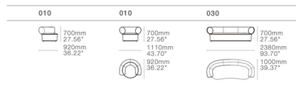 Ola Curved Boucle Sofa