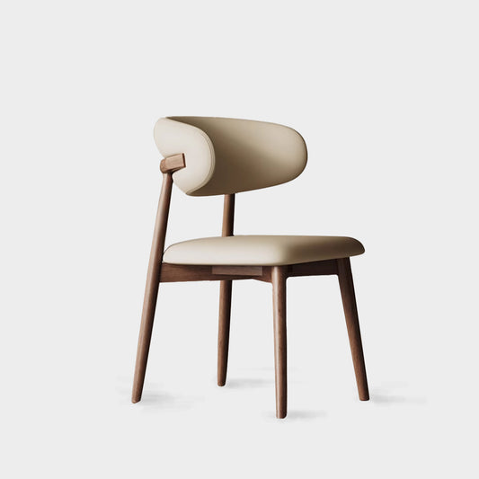 Solveig Solid Wood Leather Dining Chair