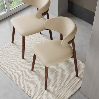 Solid Wood Leather Dining Chair