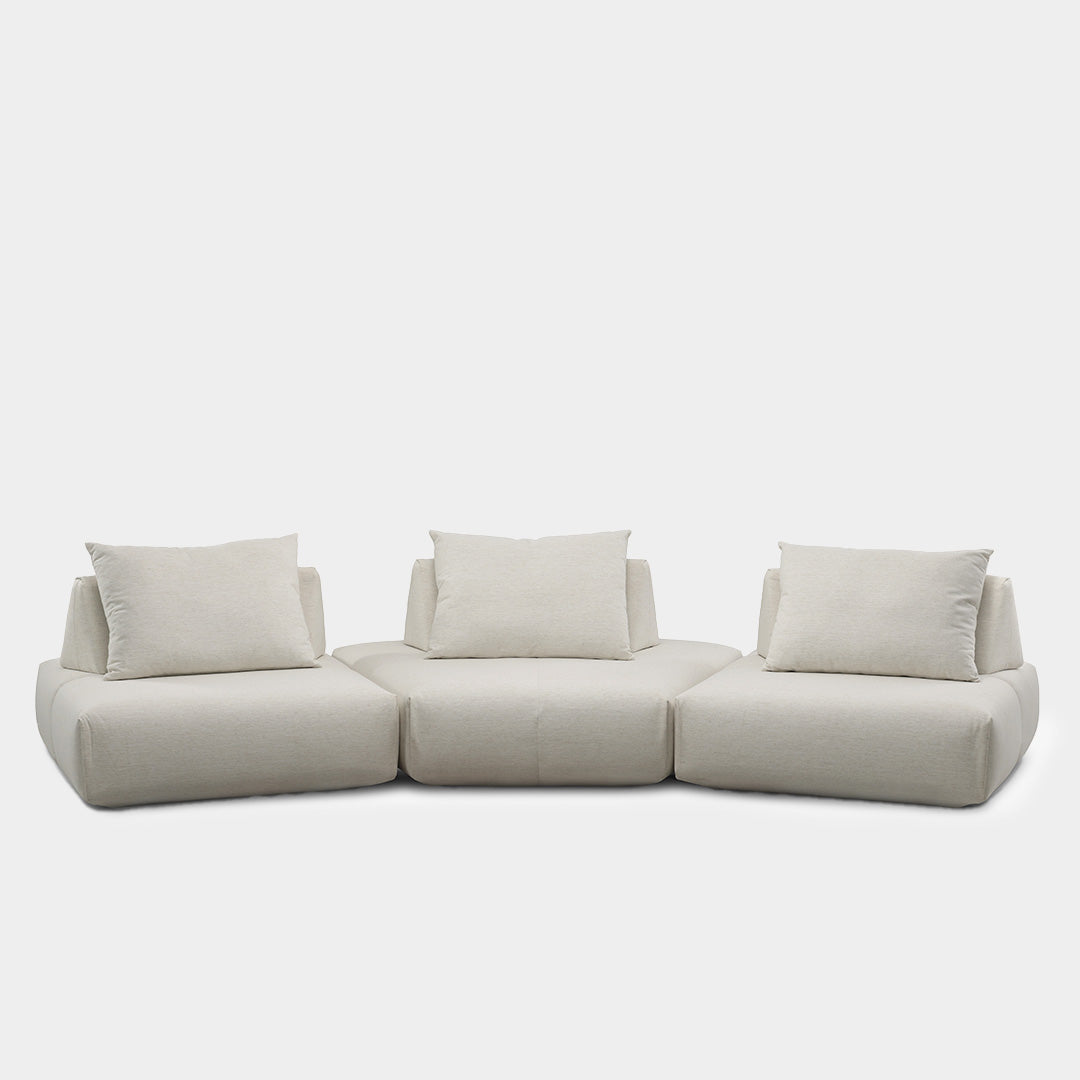 Modular Stationary Sectional Sofa Perfomance Linen