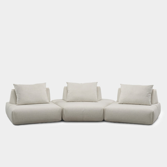 Modular Stationary Sectional Sofa Perfomance Linen