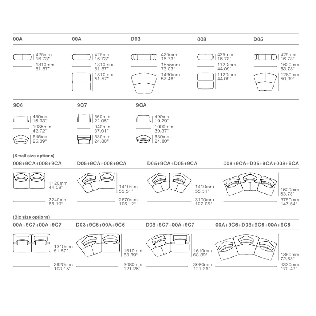 Svale Modular Stationary Sectional Sofa