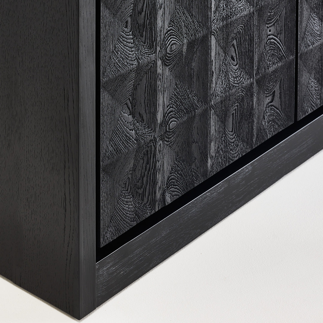 Svartr Black Geometric Sideboard