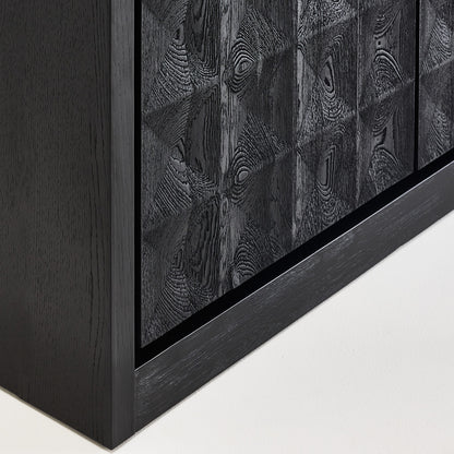 Svartr Black Geometric Sideboard
