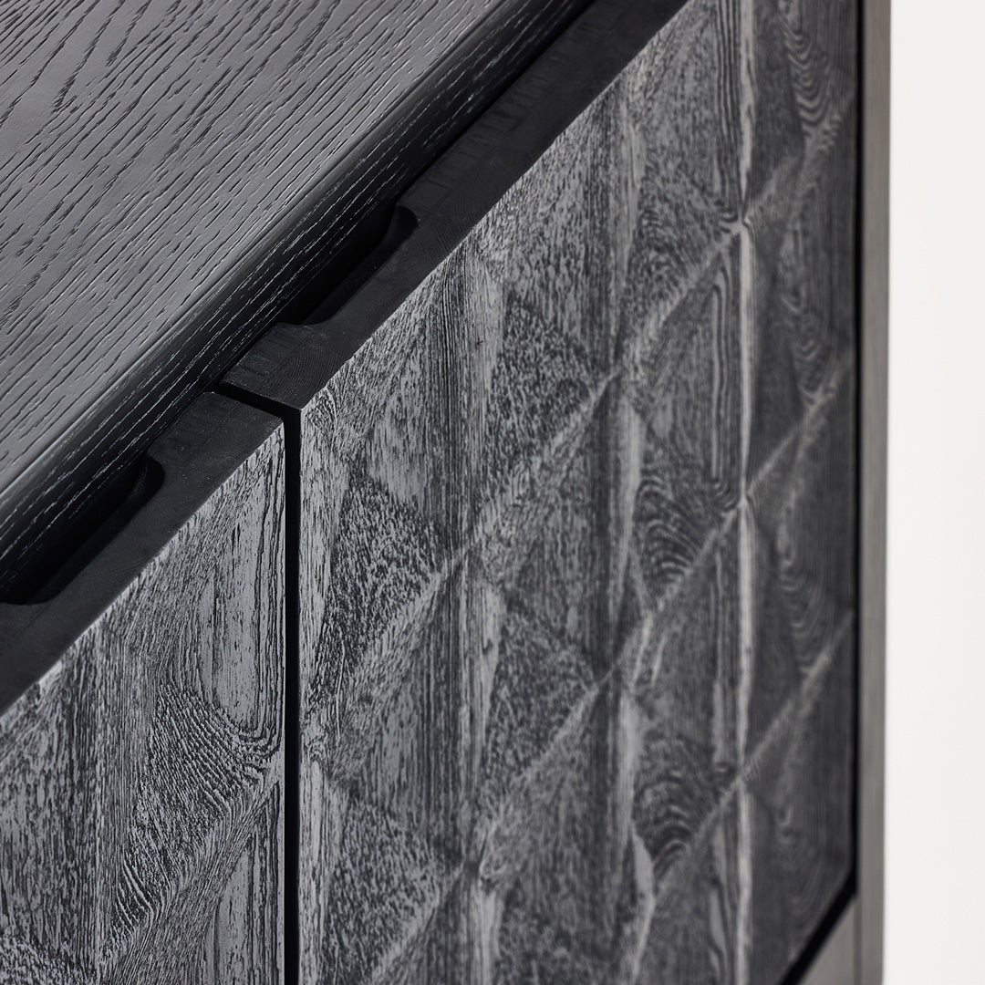 Svartr Black Geometric Sideboard