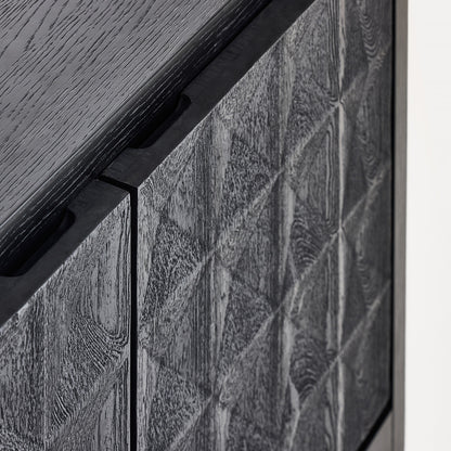 Svartr Black Geometric Sideboard