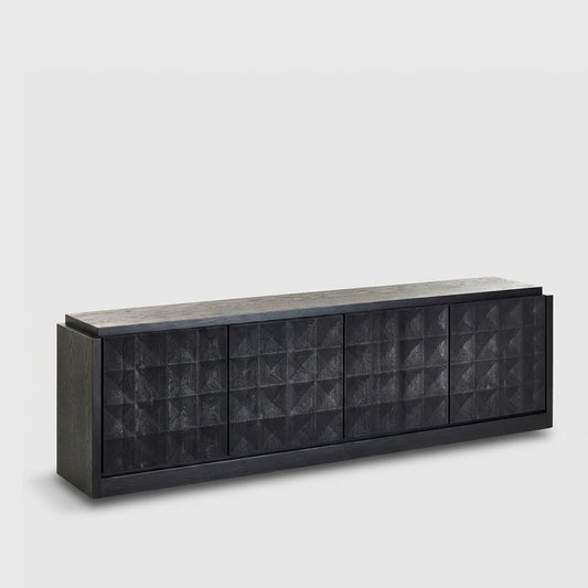 Svartr Black Geometric Sideboard