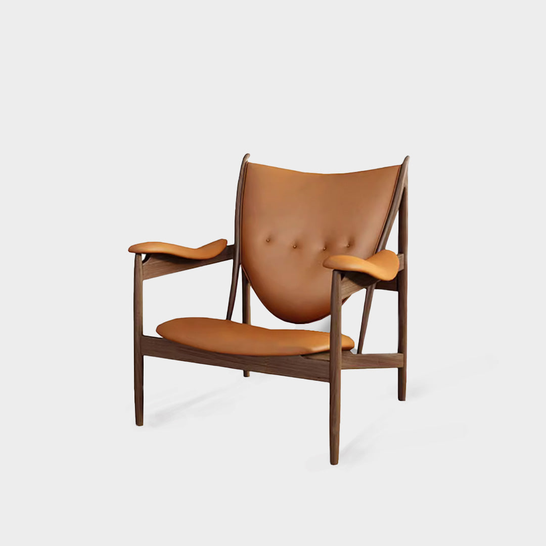 Solid Wood Leather Chair