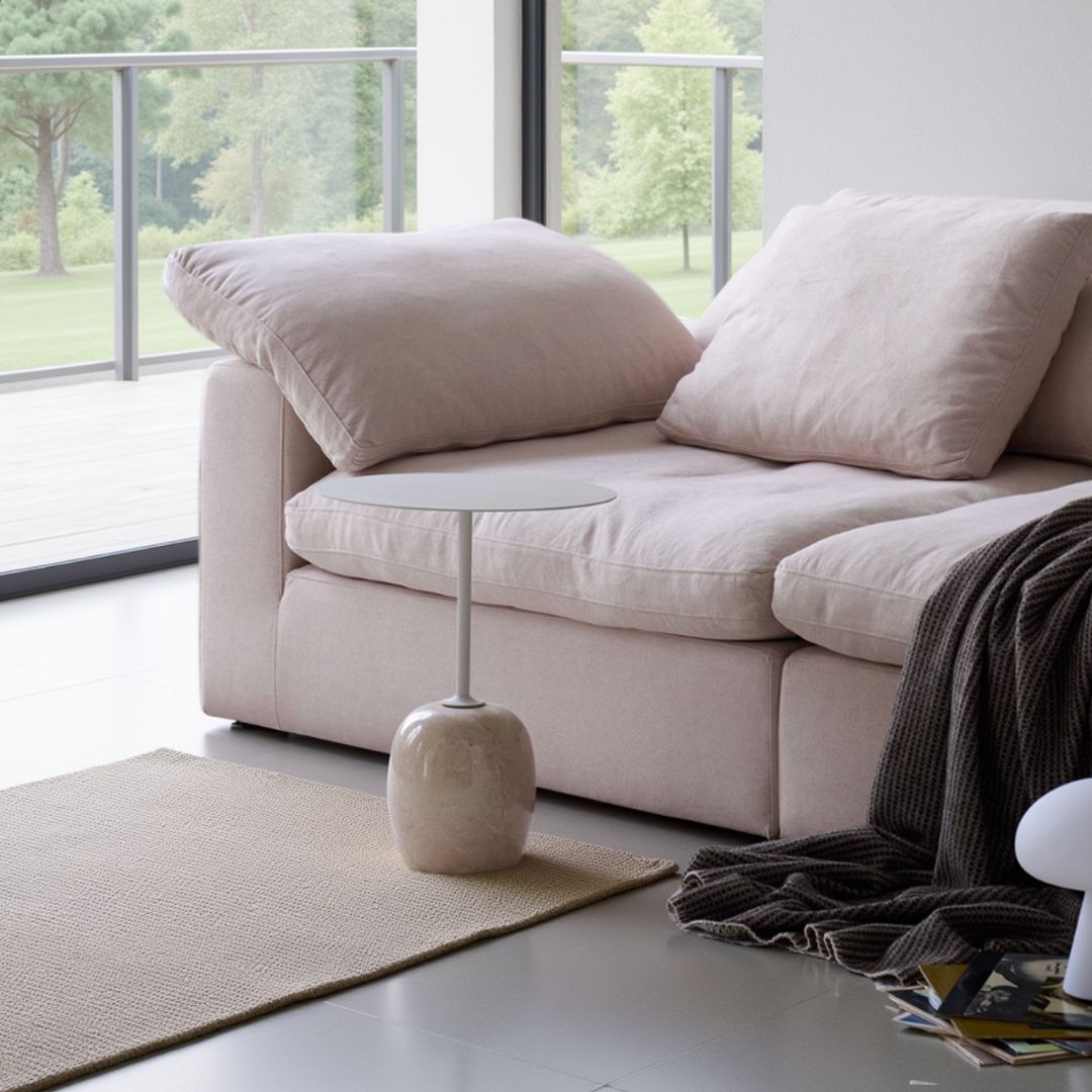 Pink Cloud Cotton Linen Modular Sofa